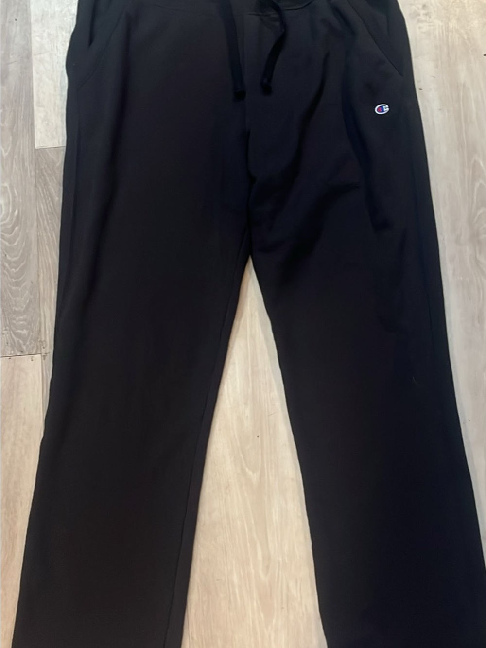 Champion Black Men's Joggers with Embroidered C Logo